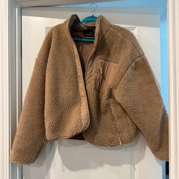 Fabletics Tan Teddy Jacket - Picture 2 of 3
